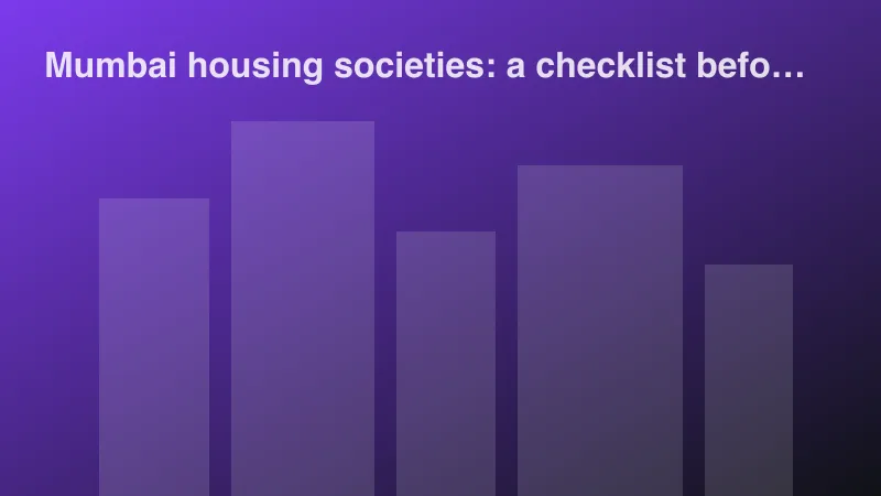 Abstract illustration of city buildings for: Mumbai housing societies: a checklist before signing a redevelopment deal