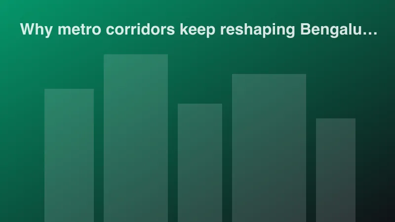 Abstract illustration of city buildings for: Why metro corridors keep reshaping Bengaluru's housing map