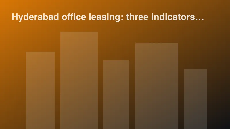 Abstract illustration of city buildings for: Hyderabad office leasing: three indicators worth watching