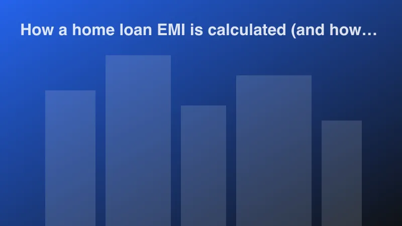 Abstract illustration of city buildings for: How a home loan EMI is calculated (and how to lower it)