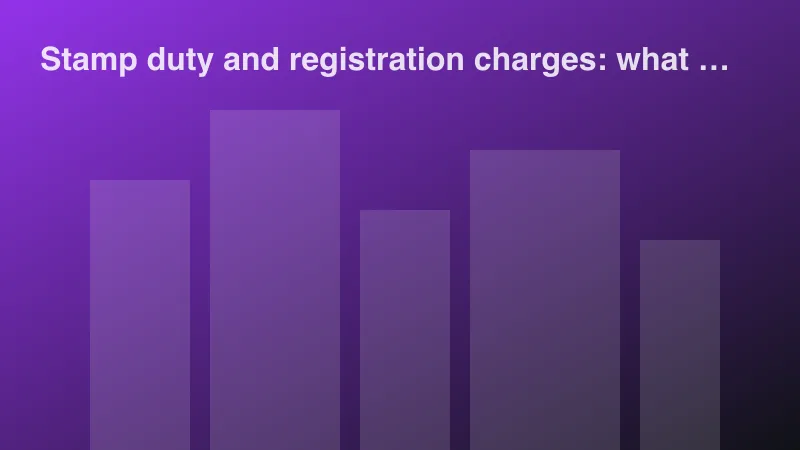 Abstract illustration of city buildings for: Stamp duty and registration charges: what you actually pay